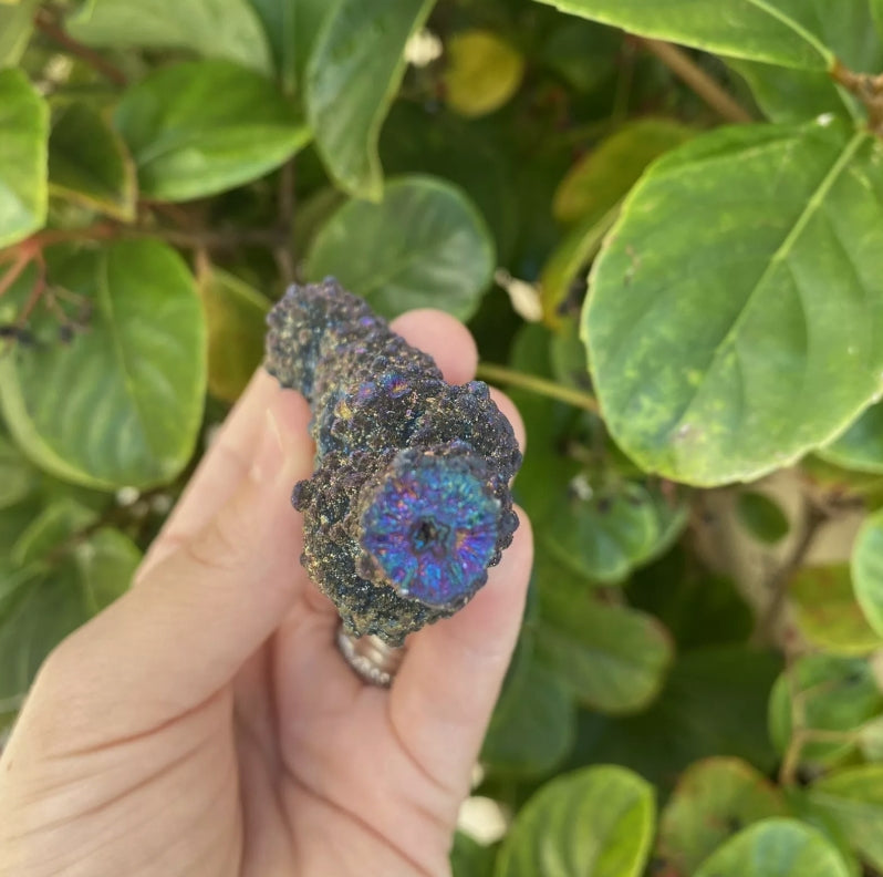 Titanium Aura Quartz Cluster