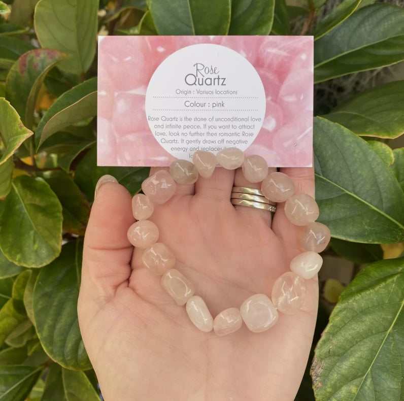 Rose Quartz Crystal Bracelet