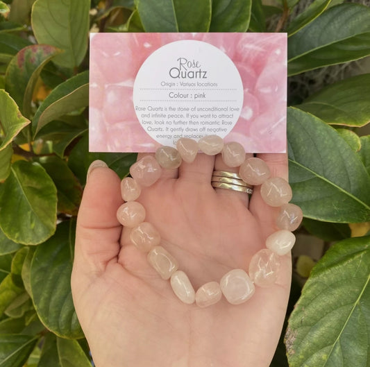 Rose Quartz Crystal Bracelet