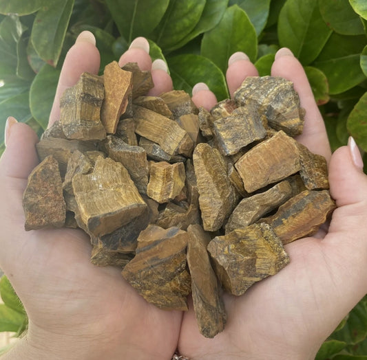 Tiger Eye Crystals – 500g Bulk