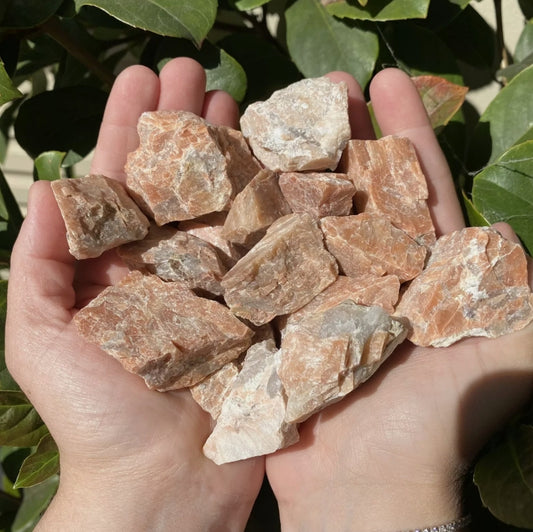 Red Moonstone Crystals – 500g Bulk